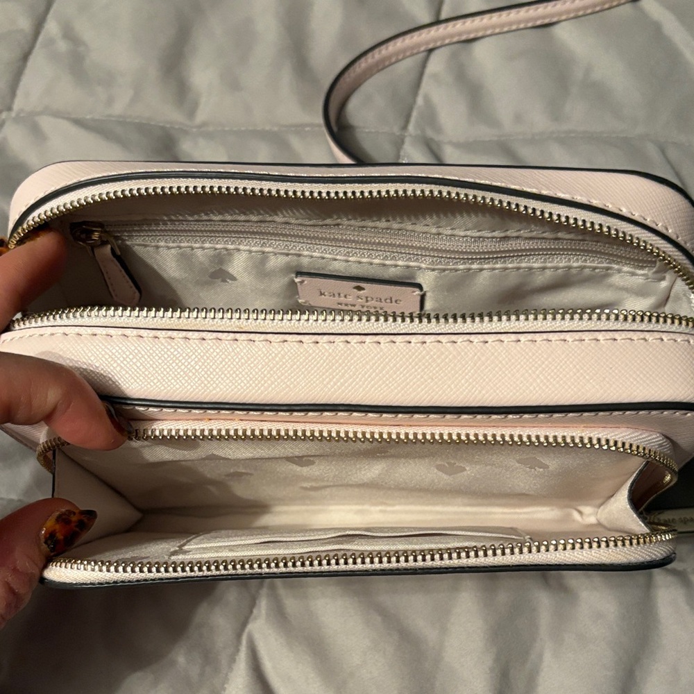 kate spade Pale Pink Saffiano Leather Crossbody Bag - Picture 4 of 5